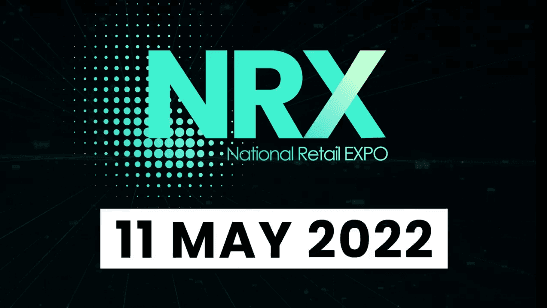 National Retail Expo promotional artwork displaying the NRX identity and event date, 11 May 2022.